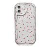 Red Love Heart Phone Case for Apple 12-16 Pro Max, Cream Shell, Cross-Border European and American Design