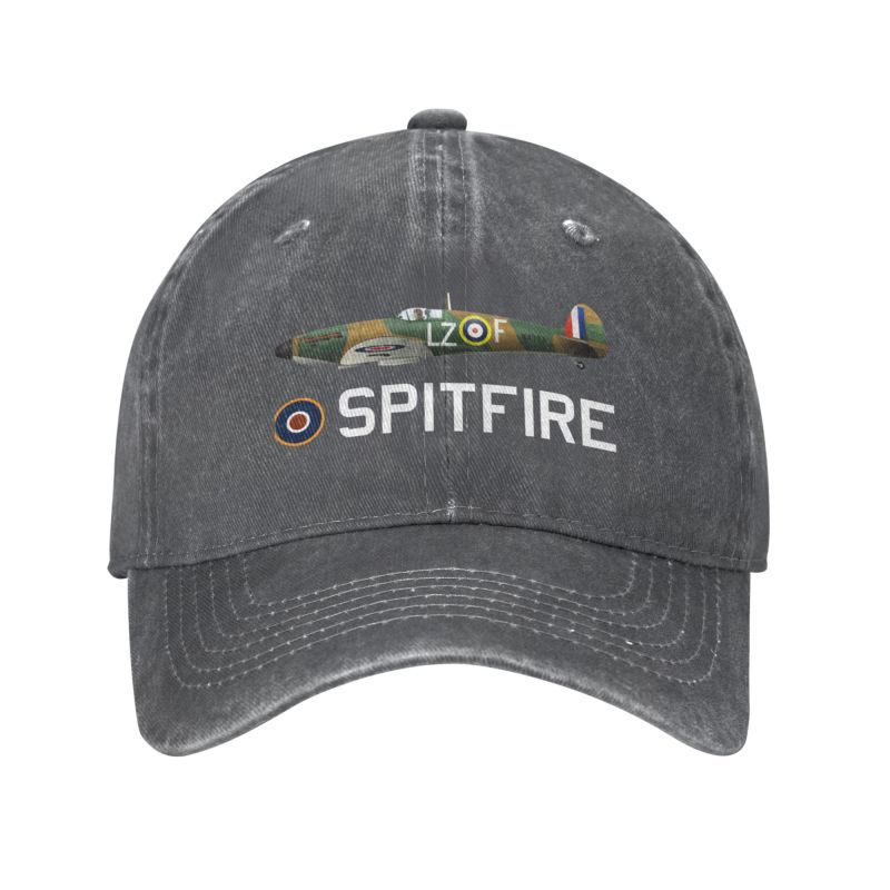 Cotton Supermarine RAF Spitfire Baseball Cap Outdoor Unisex Women's WW2 War Fighter Aircraft Plane Airplane British Dad Hat