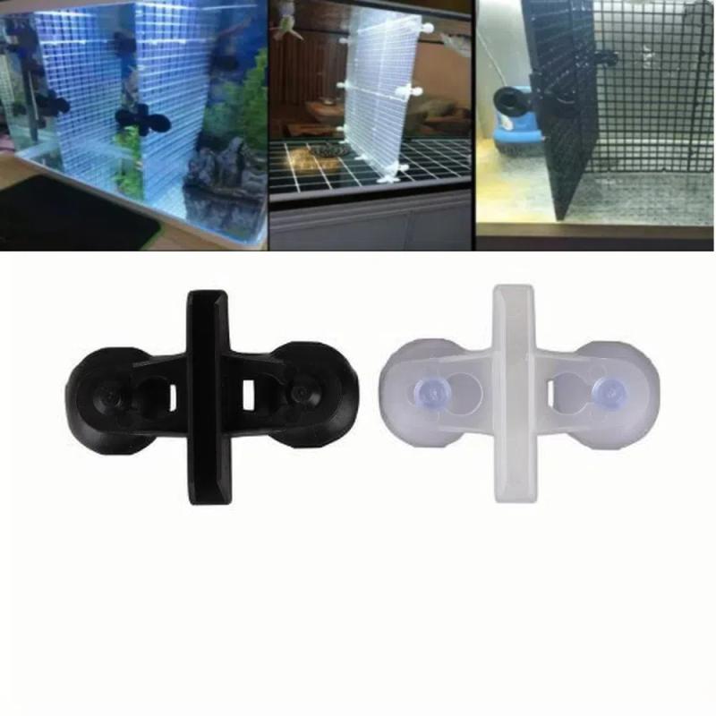 10Pcs Aquarium Isolation Plate Fish For Tank Divider Clip Black Suction Cup Dividers Holder Bracket Plastic Sheet Holder
