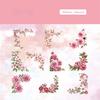 20 Pcs Floral Corner Stickers PET for Journaling Scrapbook Supplies DIY Crafts and Decorative Aesthetics Sticker