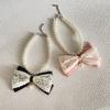 INS Princess Style Bow Ribbon Pet Pearl Necklace Sweet Temperament Cat Dog Collar Neck Ornament Neck