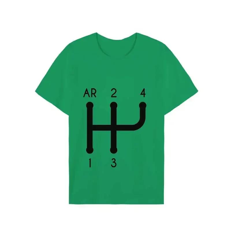 2023 Funny Harajuku Tshirt for Men 2CV Gear Shift Pattern Summer T-shirt Short Sleeve Graphic T Shirt Y2k Streetwear Men Clothes