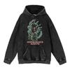 Cotone Pesante Lavato Retrò, Maglione Retrò Streetwear Anime con Cappuccio 440G