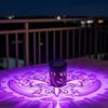 Solar Deck Lights Color Changing Butterfly Wall Projector Lights Fence Solar Lighting for Outdoor Apartment Garden Post Patio