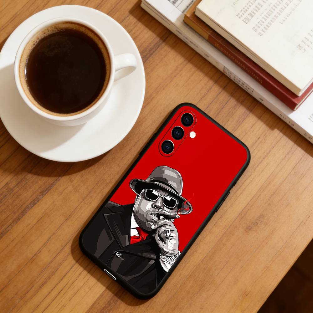 Rapper B-Biggie Smalls Phone Case For Samsung Galaxy A73,A72,A71,A70,A53,A52,A51,Soft Silicone Black Cover