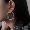Punk Irregular Notes Dangle Earrings for Women Exaggerate Twist Metal Style Personality Punk Ear Accessories Fashion Jewelry