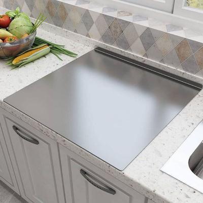 Stainless Steel Cutting Board, Multi Use for Dough Kneading, Chopping, Fruit Cutting, Antibacterial Kitchen Surface, Easy Clean