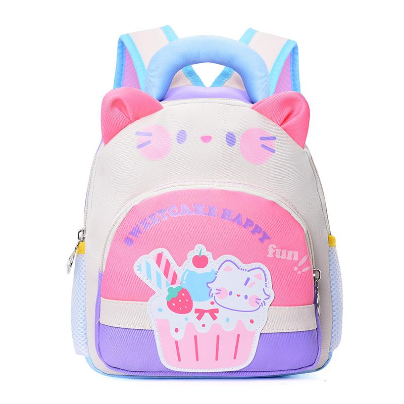Schoolbag New Kindergarten Cartoon School Bag Boys and Girls 1-1 Years Old Children Printed Backpack Lightweight and Cute Mini Backpack