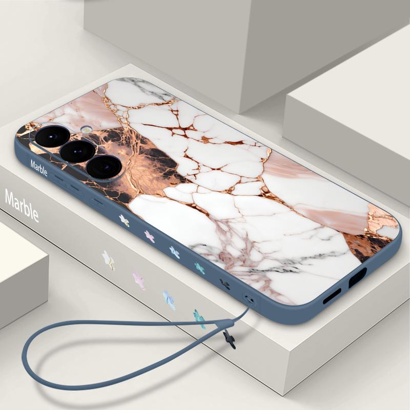 Marble Pattern Phone Case For Samsung Galaxy S26 S25 Ultra S24 S23 S22 Plus S21 FE A15 A16 A17 A35 A36 A54 A55 A56 5G Soft Cover