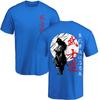 Japanese samurai shirt. Japanese style Japanese men's spirit printed T-shirt loose and comfortable Harajuku sports top