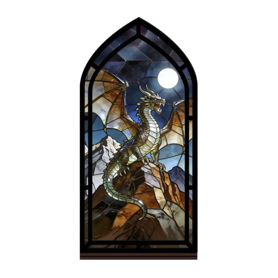 Gothic Book Nook Suncatcher Stained Glass Candle Holder Window Bookshelf Insert Diorama for Library Decor Bookish Gifts for Readers Book Lovers