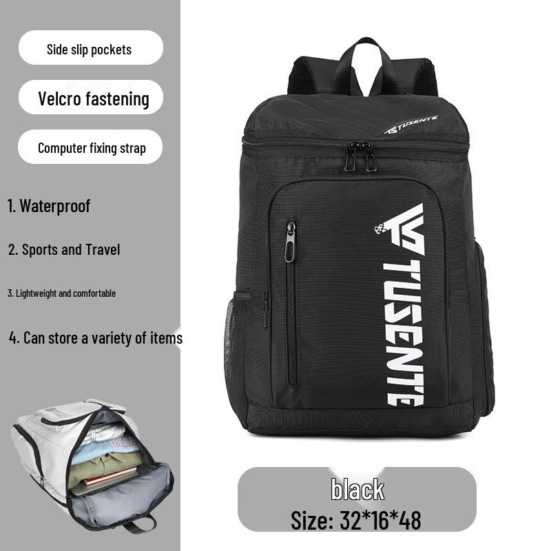 Unisex Lightweight Badminton Racket Bag with Shoe Compartment & Laptop Pocket - Large Capacity for Short-Distance Outdoor Travel