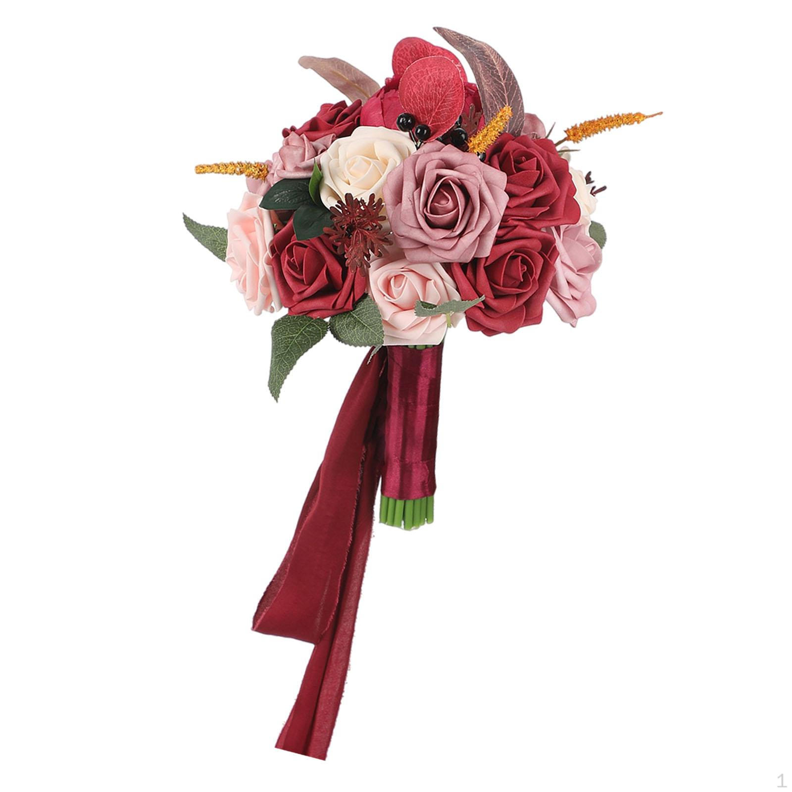 

Artificial Rose Flower Arrangement for Wedding and Celebration Red