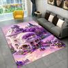 Exquisite Crystal Velvet Carpet 3D Magic Castle Scenic Area Rug Non-Slip Floor Mat for Living Room Bedroom Kitchen Decor