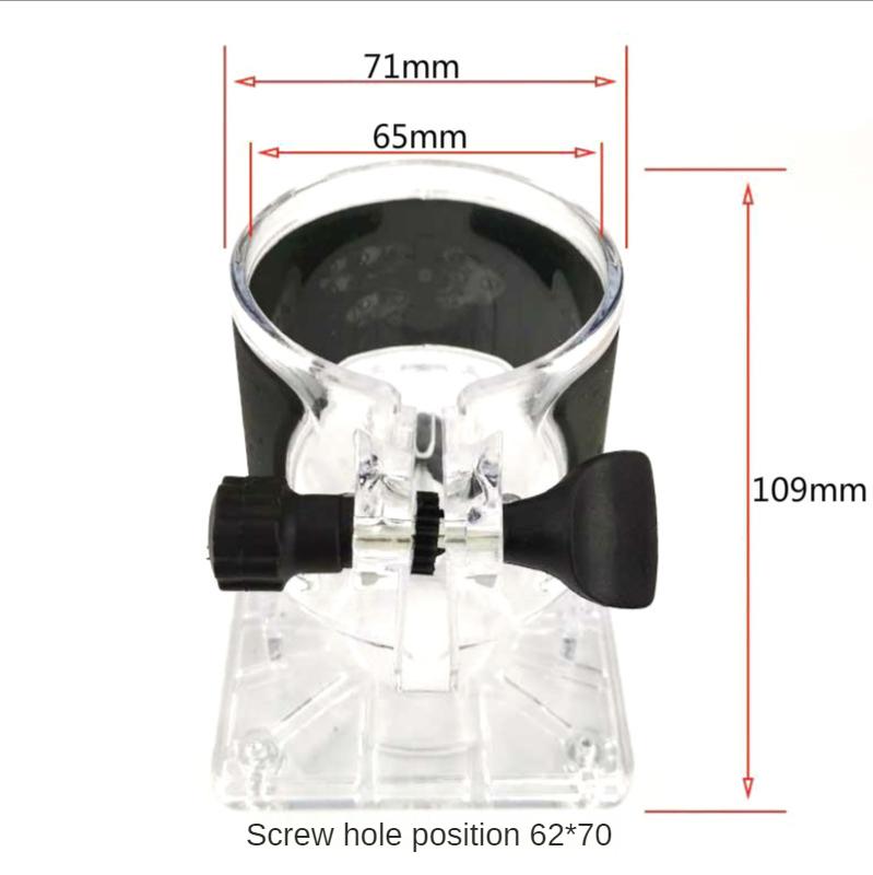 

Woodworking Hole Opener Slotting Locator or Router Base or Milling Cutter, Aluminum Alloy Door Hinge Installation Jig Kit