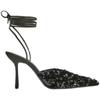 New Black Sequins Pointed Toe Women Pumps Fashion Stiletto High Heels Woman Slingbacks Party Dress Shoes Women Sandalias Female
