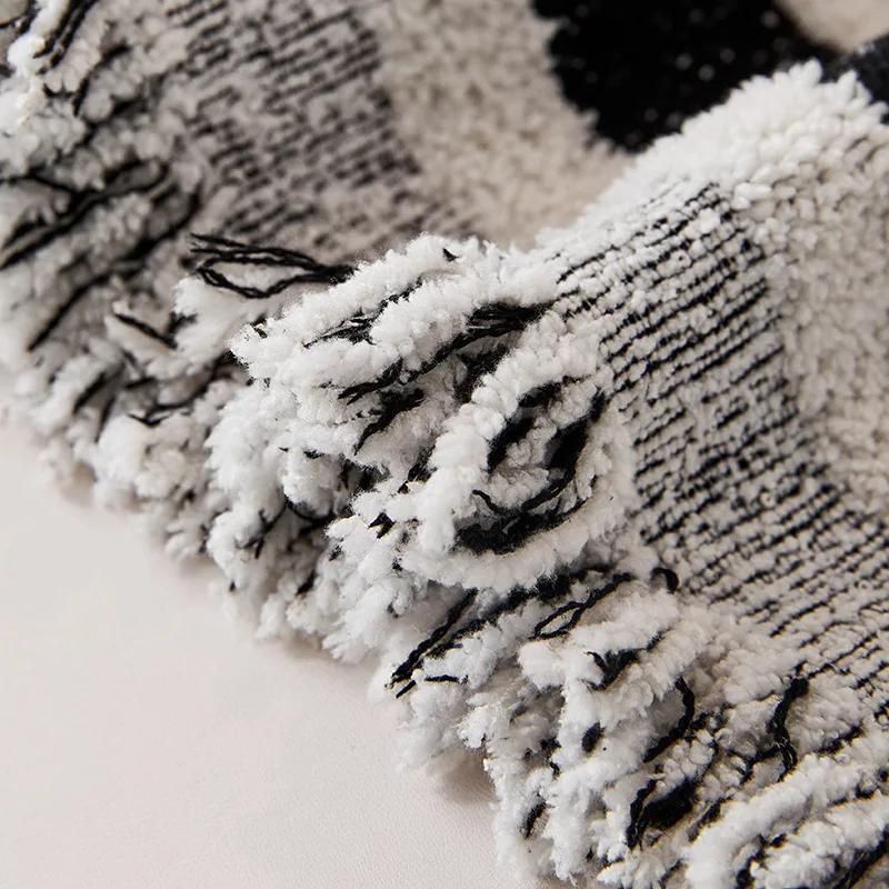 Uniwersalny na cztery pory roku Minimalistyczny haczyk na krawędź Przędza Ręcznik na sofę Odwracalny Jednoczęściowa poduszka na sofę