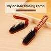Foldable Hair Comb Portable Boar Bristle Hair Brush Hair Brush Head Massager Travel Combs Hair Styling Accessories