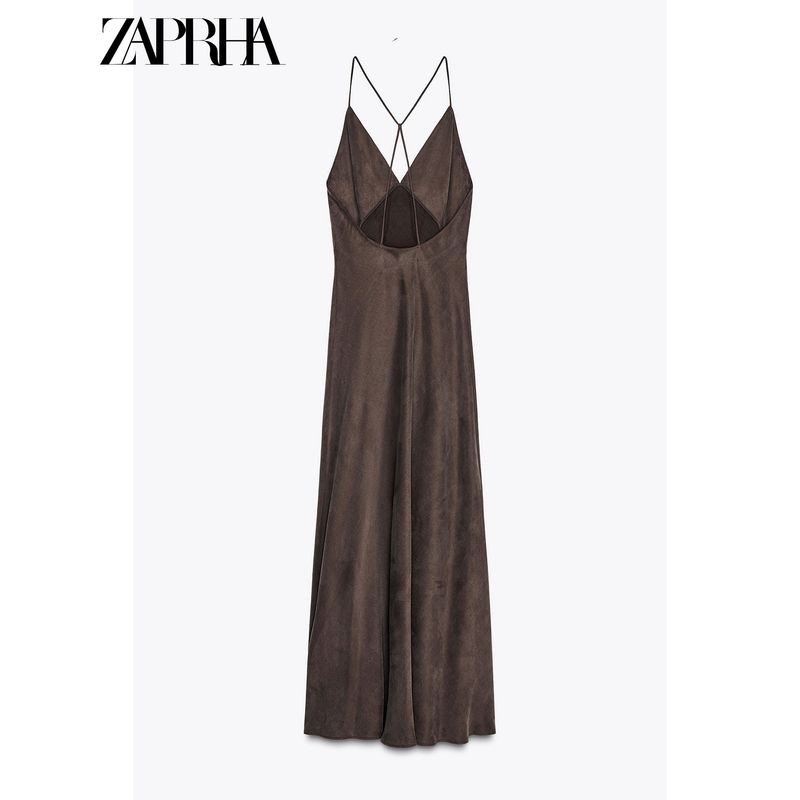Zaprha 2025 New Sexy Open Back Elegant Intimates Sling Dress Waist-Tight Slim Looking 2548043