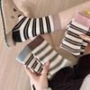Yifan Micro-Pressure Maillard Striped Mid-Calf Women's Spring & Autumn Trendy Korean Dress