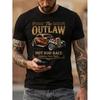 Herren Vintage Hot Rod Auto & The Outlaw Motorrad-inspiriertes T-Shirt - 1920er-50er Retro Racing Design mit Hot Rod Rennen & Kultur, Weich Atmungsaktiv