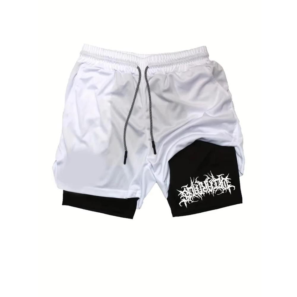 

New Running Shorts Men Gym Sports Shorts 2 In 1 Quick Drying Workout Training Gym Fitness Jogging Short Pants Summer XXXL