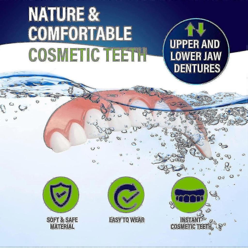 2 Sets Of Dentures, Upper And Lower Jaw Dentures, Natural And Comfortable, Protect The Teeth, And Regain A Confident Smile Y Y