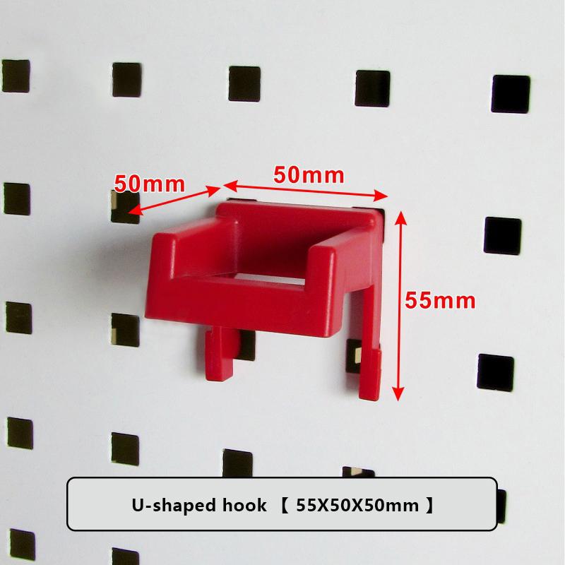 5Pc Pegboard Hooks Abs Wall-Mounted Tool Parts Storage Box Rack Plate Shelving Components Tool Hanging Board Garage Hook