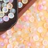500g 10mm/12mm Bezporowe Akcesoria do Biżuterii DIY Moda Drobne Błyszczące Koraliki Okrągłe Plaster Półkole Kolor Macaron Materiał Akryl Handmade