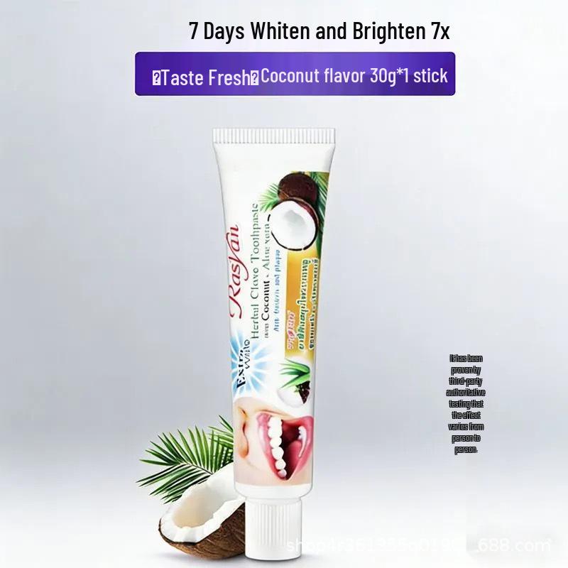 

Rasyan Whitening Toothpaste for Yellowing, Tartar, Bad Breath & Fresh Breath