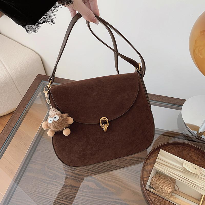 French High-end Fashion Bag Women s 2023 New Autumn And Winter Minimalist Square Bag Crossbody Shoulder Bag кофейный