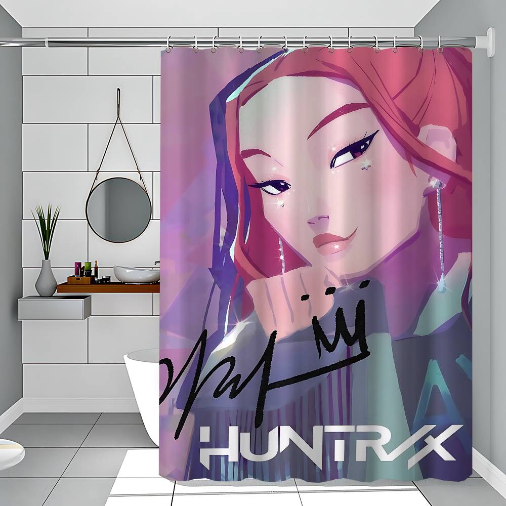 Kpop Demon Hunters Mira Shower Curtain, Bathroom Decorative Shower Curtain, Waterproof Shower Curtain With Hooks