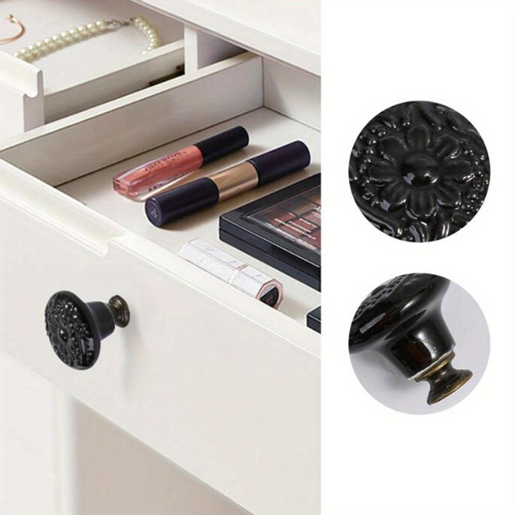 2 ks Keramické zásuvkové úchytky s retro vzorem, Dveře domácích skříněk, Jednootvorové úchytky se šrouby