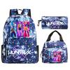 Kpop Peripheral Printing Student Schoolbag Large Capacity Casual Backpack Three-Piece Set