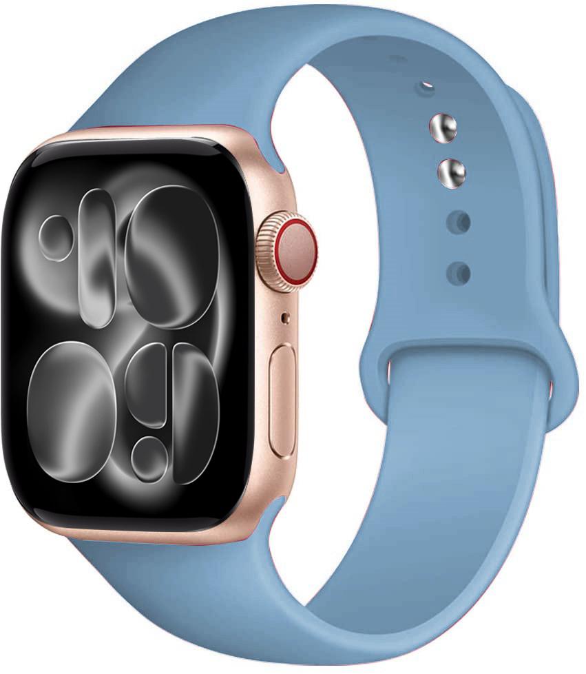 Silicone strap For Apple Watch 11 band 44mm 40mm 49mm 45mm 41mm 38 46mm 42mm correa bracelet iWatch series 9 8 7 6 SE ultra 2 3