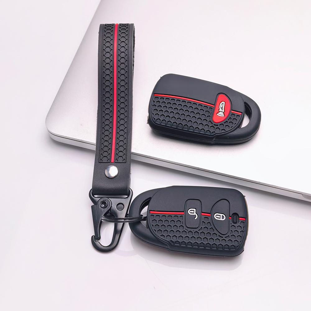 Key Fob Cover for Hyundai Elantra Tucson Models Santa Fe ix35 with Keychain Anti-Scratch Surface Shockproof Structure Soft Grip Texture
