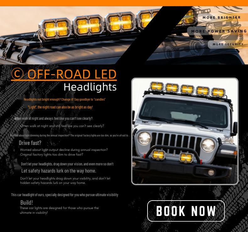 4x4 SUV LED Fog Lights: Off-Road Roof Rack & Grille Modification