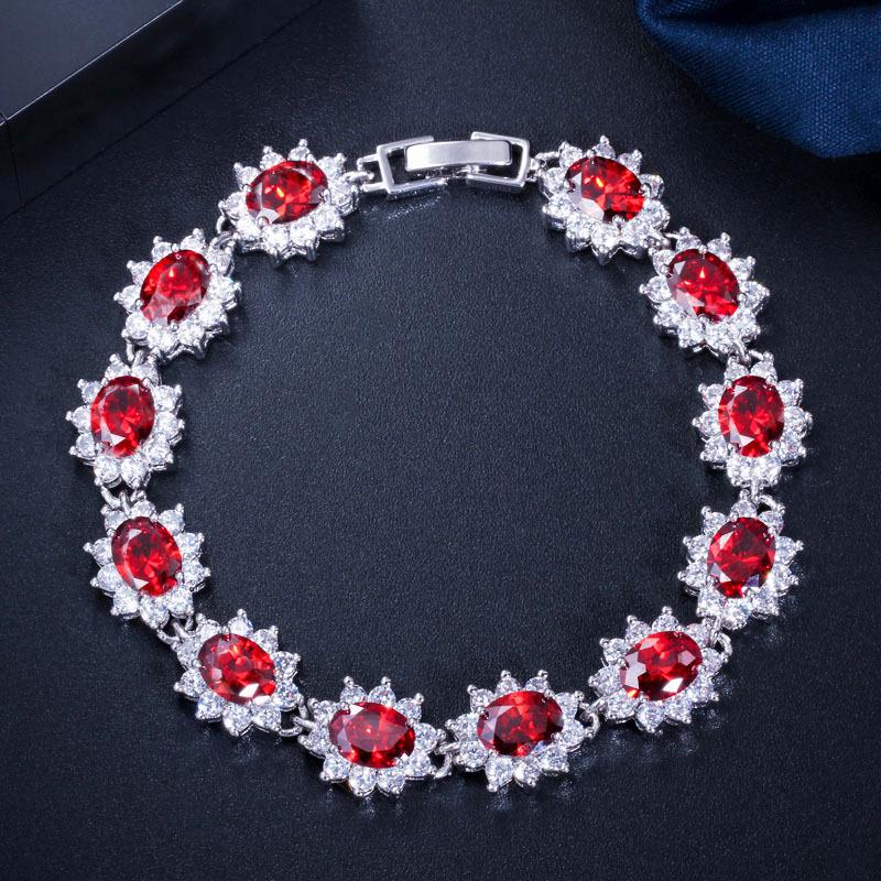 Women'S Jewelry 18K Real White Gold Plated, Exquisite Super Flash Zircon Bracelet Bracelet