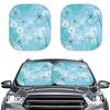 Car Sunshade 2-Piece, American Flag Element Printed Heat Insulation And Sun Protection Front Baffle
