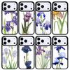 Blue Iris Flower Mobile Phone Case for IPhone 17 AIR 16pro Max 15 14 13 12 11 Bumper Cover