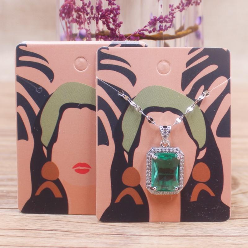 50pcs  Earnail Set Card Beauty Head Hanging Earring Label 5x6.5cm Jewelry Set Display Card