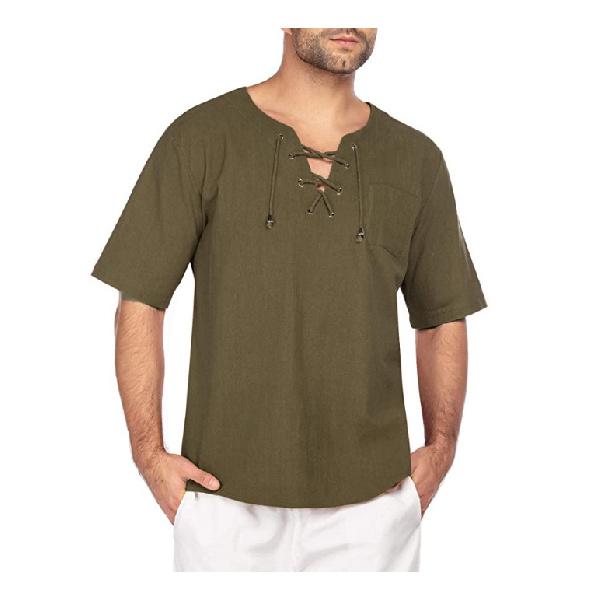 Men'S Sports Work Base Daily Wear T-Shirt Summer Men'S Solid Color Slim Fit Casual T-Shirt Short Sleeved Top