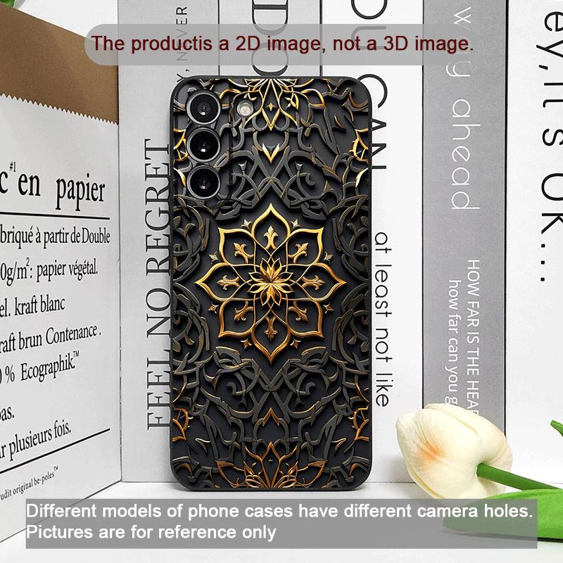 Creative Aesthetic Vintage Golden Flower Pattern Phone Case for OnePlus 12 13 R 11 10 9 Pro Nord 4 CE5 CE2 ACE2 ACE3 Soft Cover