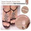 Saviland Nail Tips and Glue Gel 216 Toe Nail Short French Toe Brown Fake Toe Strong Nail for Nail Nail Nail Drill Nail File Buffer for Nail Art Kit