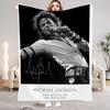 Michael-Jackson Ρετρό Εκτύπωση HD Κουβέρτα Μαλακή Ρίχτρα για Σπίτι Υπνοδωμάτιο Κρεβάτι Καναπέ Ταξίδι Γραφείο Μονόχρωμη Κάλυψη Κουβέρτα Ενήλικες
