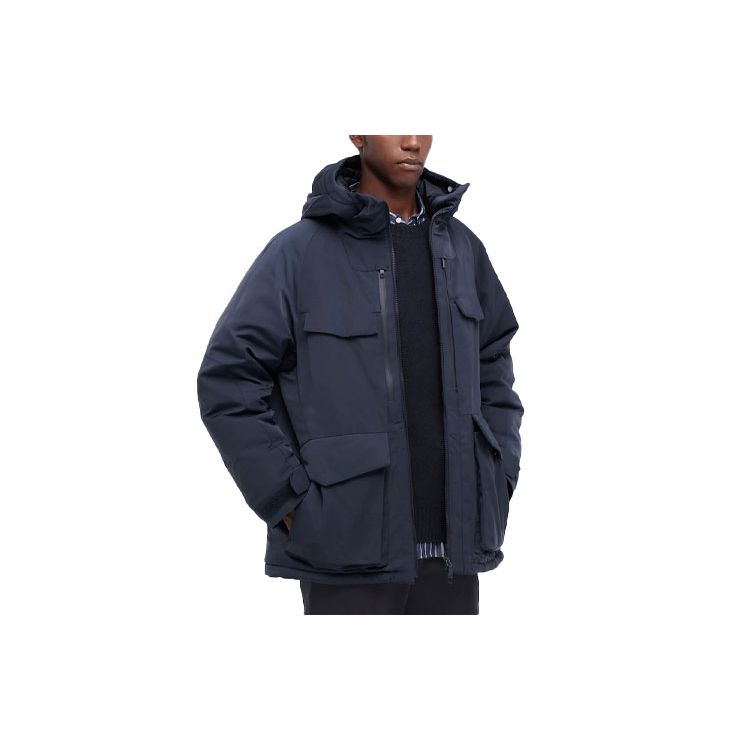 Uniqlo X White Mountaineering High-Performance Composite Zipper Streetwear Loose-Fit Hooded Down Jacket Men outerwear Navy 442563-69