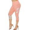 Female Pants Women Lace Stitching Slim Leggings Elastic Waist Tight Yoga for Sports