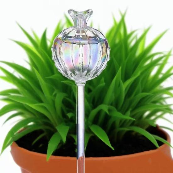 Plant Watering Bulbs Planter Insert Self Watering Globes with Stoppers Cactus Ball Shape Vacation Plant Watering Tools
