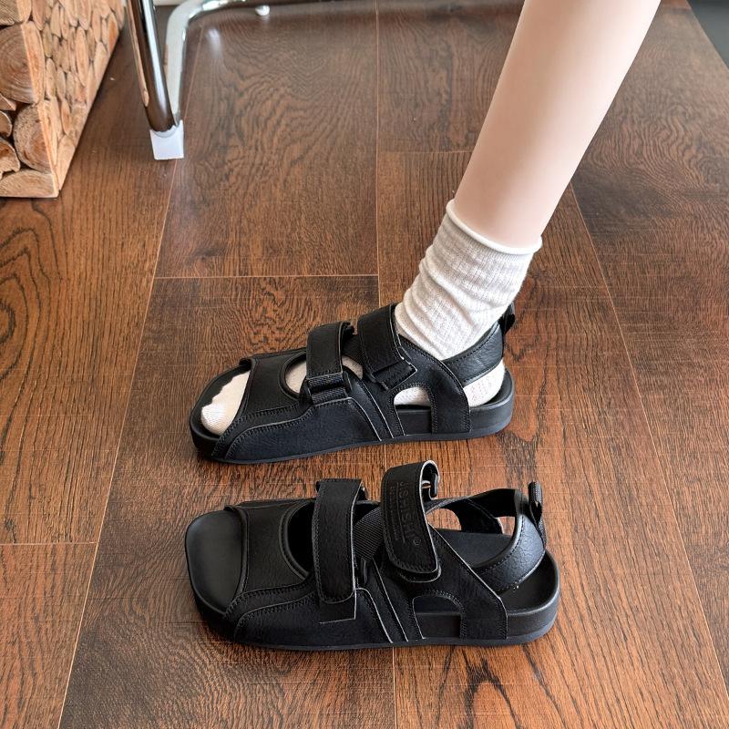 

Wear sports sandals skirt women s summer versatile not tired foot explosion with 2025 new casual beach Roman shoes 40 чёрный