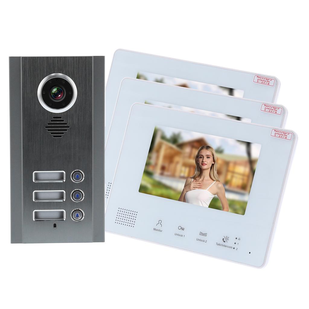 BUS 2 Wire Video Doorbell Camera Direct Press Type Color Display Two Way Intercom Night Vision